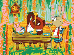 ФРЕЯ CMF-PKZ/PM-005 Набор для раскрашивания по номерам (на картоне) 40 х 30 см Винни-Пух в гостях у Кролика