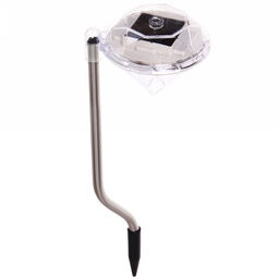 Цена за 4 шт. Фонарь садовый "Бриллиант" 26*7,5*6,5 см, на солнечной батарее, Теплый белый