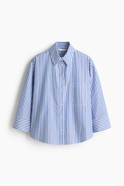 Camisa corta de popelina