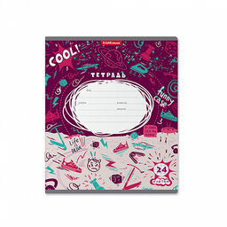 Цена за 10 шт. Тетрадь школьная ученическая ErichKrause Cosmic Trash, 24 листа, клетка (в плёнке по 10 шт.)_MIX-PACK  фото 7