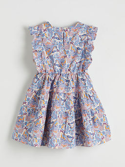 F?rf?rl? ?i?ek Desenli K?z ?ocuk Elbise