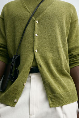 LINEN BLEND CARDIGAN - Zara фото 5