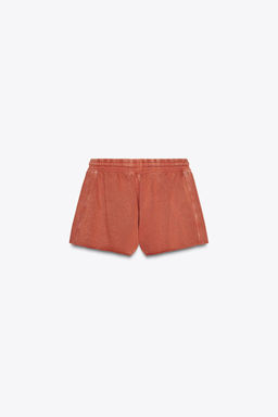 FADED-EFFECT FLEECE SHORTS - Zara фото 34
