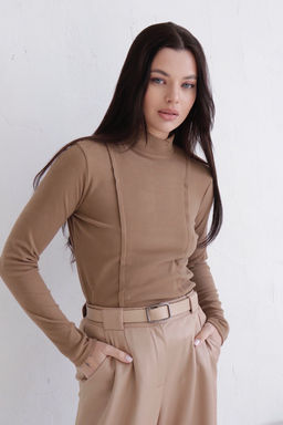 12037 Водолазка светло-коричневая