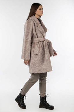 02-3077 Пальто женское утепленное (пояс) - El podio фото 4