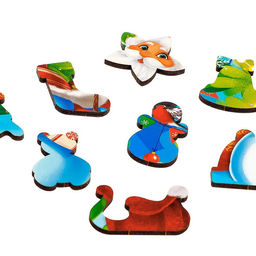 Пазл фигурный Встреча с Дедом Морозом - Лесная мастерская фото 4