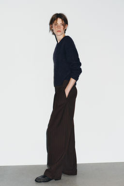 BALLOON TROUSERS WITH STRIPES AND PLEATS - Zara фото 5
