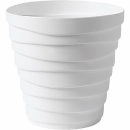 Цена за 2 шт. Кашпо для цветов пластиковое 1,4л d-14,5см "Бархан" Белый