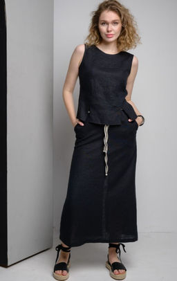 лен 100% Юбка - Новый лен фото 8