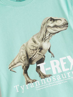 Dinozor Bask?l? Erkek ?ocuk Ti??rt ve ?ort 2li