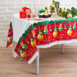 Скатерть одноразовая С Новым годом, 182?137 см