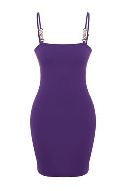 Mor Vucuda Oturan Aksesuarl? Orme K?sa S?k Abiye Elbise TPRSS24EL00034 - Trendyolmilla фото 7