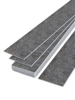 Цена за 12 шт. Стеновая панель ПВХ «Аврора золото», 2600×250 мм, цвет серый