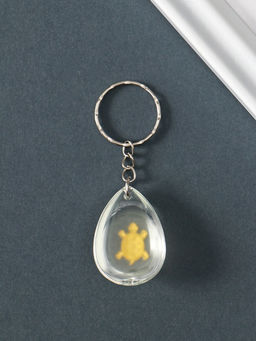 Цена за 12 шт. Брелок для ключей на кольце пластик «Черепашка в капле», 3.3×2.4×0.8 см