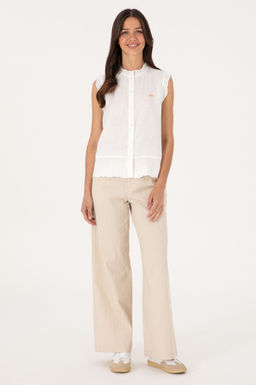 Kad_n Ta_ Kanvas Pantolon Sepette S_rpriz _ndirim