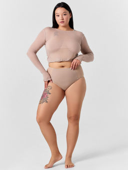 Цена за 2 штуки! Трусы женские макси в кофейном оттенке - Mark formelle фото 3