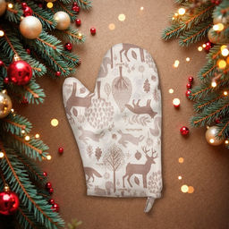 Варежка-прихватка Доляна Forest dwellers 20×27 см, 100% хл, ватин 250 г/м²