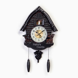 Часы настенные интерьерные большие с кукушкой «Белочки», плавный ход, 67х37х13 см