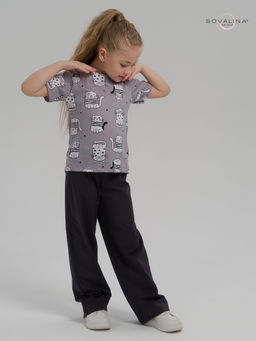 Костюм Лето котейки на сером-фуме - Sovalina фото 11