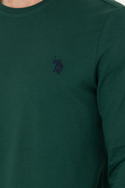 U. S. Polo Assn Мужской зеленый свитшот с круглым вырезом - U.s. polo assn фото 7