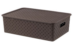 Корзинка с крышкой 7,5 л 35*24,5*10,5 см Береста темно-коричневый (модель 5221/01) - Elan gallery фото 3