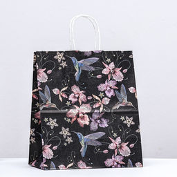 Цена за 25 шт. Пакет бумажный, крафт 100 г/м2 25 х 22 х 12 см Колибри