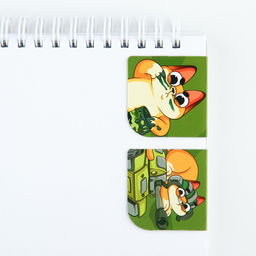 Цена за 2 шт. Подарочный набор блокнот А6, 32 листа, наклейки, магнитные закладки Герой и защитник. 23 февраля - Artfox фото 2