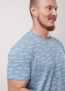 CLE Футболка муж. 552475/09зн т.голубой/молочный - Clever wear фото 3