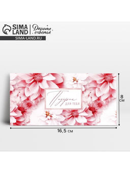 Цена за 10 шт. Конверт для денег «Подарок для тебя», 16.5×8 см