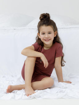 К 1647/шоколадный десерт,сердечки пижама для дев - Crockid фото 3