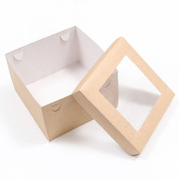 Цена за 5 шт. Коробка складная, крышка-дно, с окном, крафт, 30 х 30 х 20 см - UPAK LAND фото 3