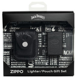 Подарочный набор Джек Дэниэлс | Jack Daniels®: зажигалка и кожаный чехол ZIPPO 48460