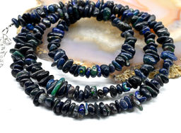 Бусы из Опала черного, 49см, 10,3г