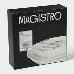 Тарелки глубокие Magistro Real Marble, 800 мл, 21×4.7 см, набор 2 шт., фарфор, белые