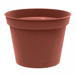 "Mint" Горшок для цветов пластмассовый 1,2л, д15см, h11,3см, с поддоном, терракотовый (Россия)