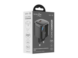 Зарядное устройство сетевое Vixion "VH-18" 3.0А (GS-0028957) 20W, 1 выход Type-C PD, черное