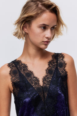 Vestido midi con detalles de encaje - H&m фото 6