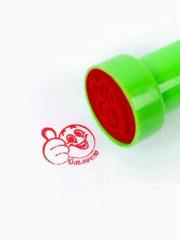 Оценочные печати "Смайлы" набор 10 шт, вид МИКС