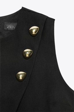 GOLD BUTTON CROSSOVER TOP - Zara фото 8