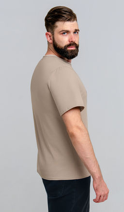Арт. 67124 Футболка мужская 48-56 (5 шт) Цвет:бежевый - Идеал фото 3