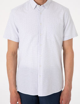 Lacivert Kareli Regular Fit K_sa Kollu G_mlek - Pierre cardin фото 6