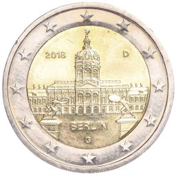 Монета 2 евро 2018 года G Германия Федеральные земли Германии Берлин