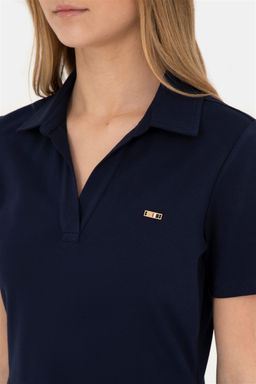 Женское темно-синее трикотажное платье - U.s. polo assn фото 7