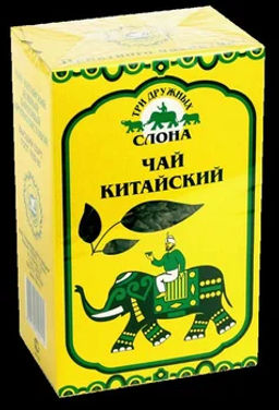 Три дружных слона/ С ОКОШКОМ ЗЕЛЁНЫЙ / (011) чай вес 100 г (Рязанская ЧФ)