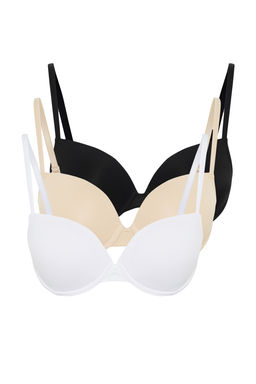 TRENDYOLMILLA Siyah-Beyaz-Ten 3lu Paket Micro Ip Ask?l? Dolgusuz Sabit Kapl? Orme Sutyen THMSS24SU00042  фото 7