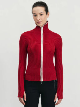 Вязаный лонгслив на молнии / Zarina