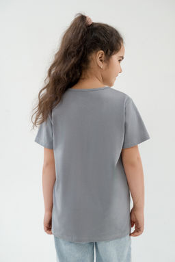 Футболка подростковая из кулирки серая - Амадэль фото 2