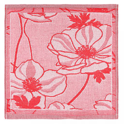 Салфетка кухонная 30х30см, пестротканая, плотность 200гр/м2, хлопок 100%, "Цветы", цвета микс (Россия)