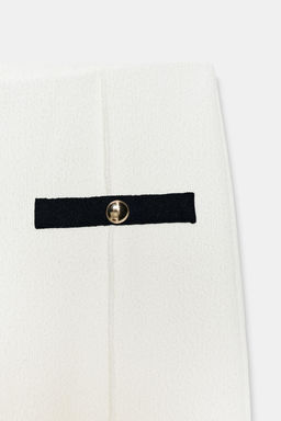 PANTAL?N CULOTTE TEXTURA / Crudo / Marino - Zara фото 8