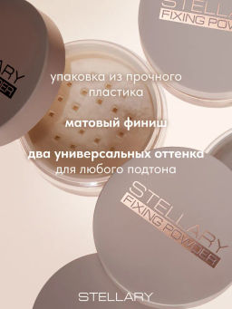 STELLARY Пудра рассыпчатая фиксирующая / Perfect matte fixing powder тон 02  фото 4